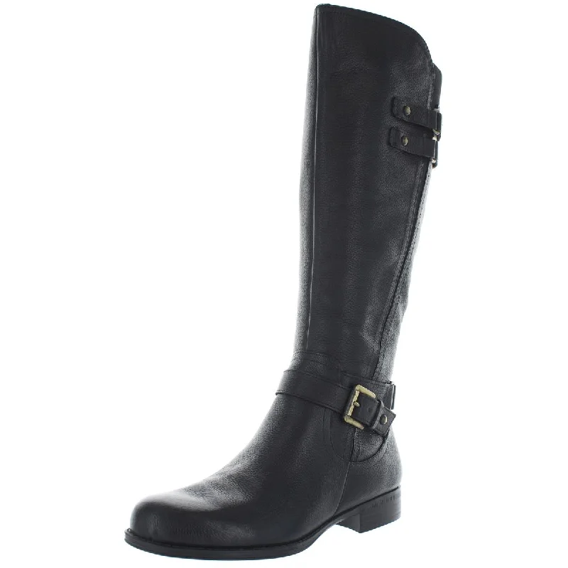 Jackie Womens Leather Knee-High Riding Boots