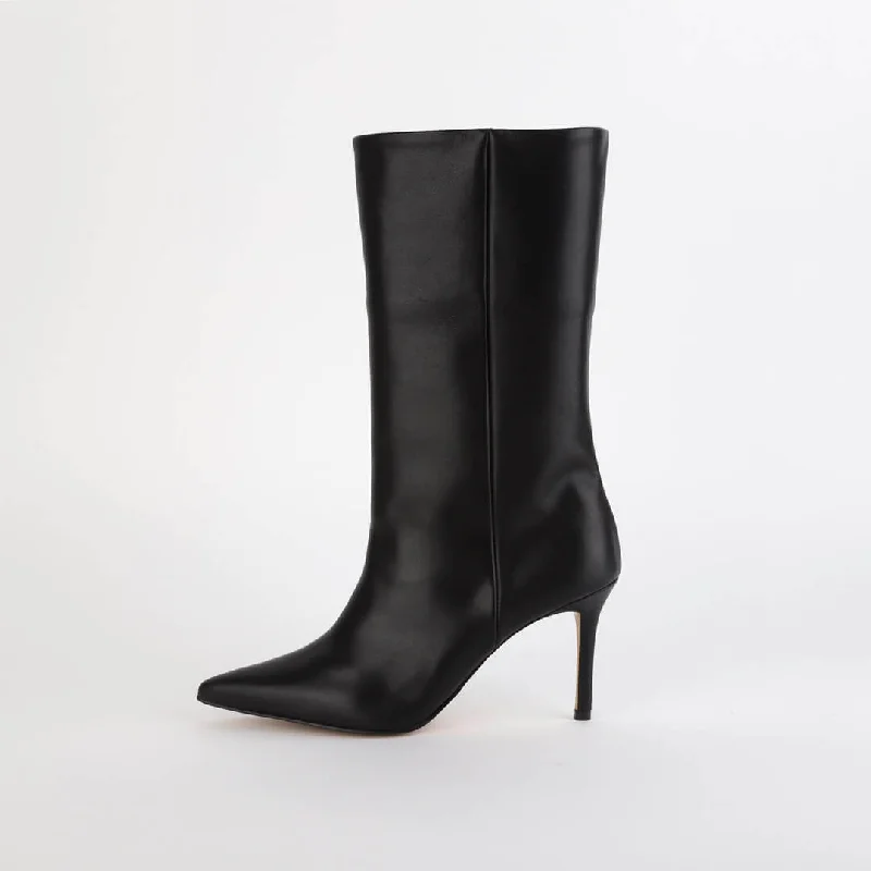 LUA BLACK - foldable half boots