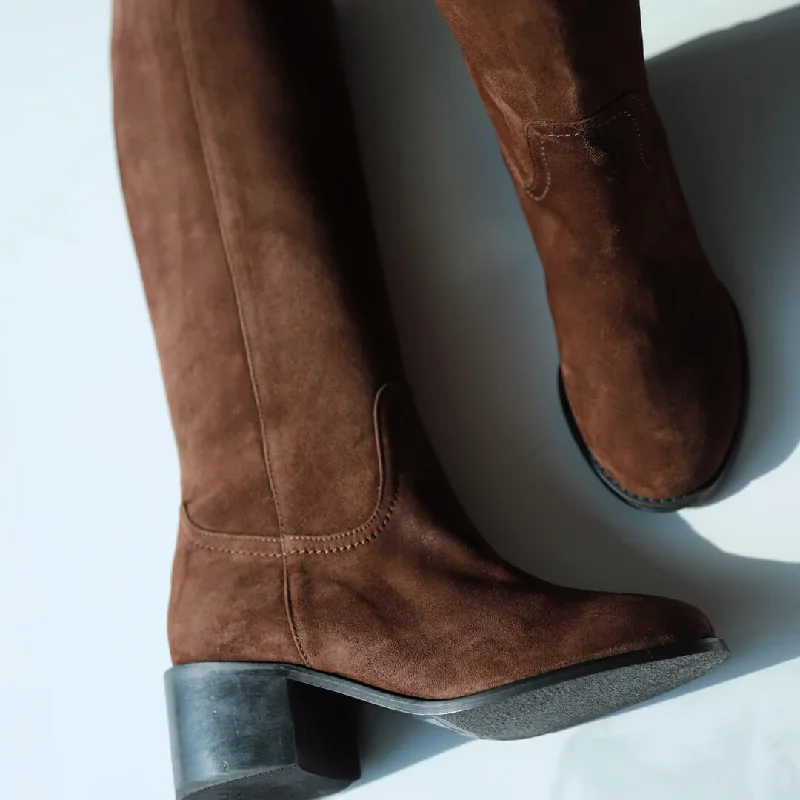 MAEVE - suede knee boot