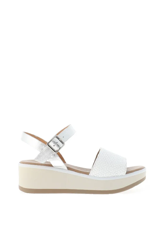 Zen Collection Low Wedge Sandals, White