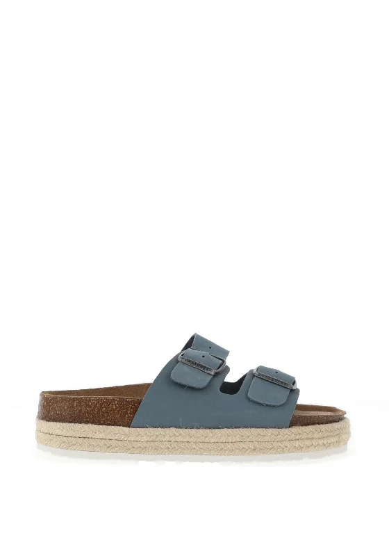 Lunar Lazy Dogz Double Strap Mules, Mid Blue