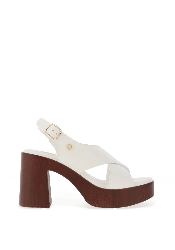 Rant & Rave Lira Heeled Sandals, White