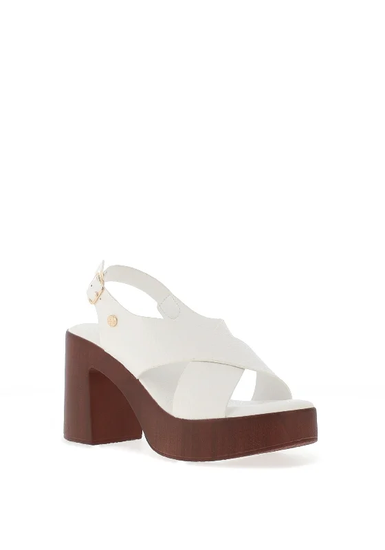 Rant & Rave Lira Heeled Sandals, White