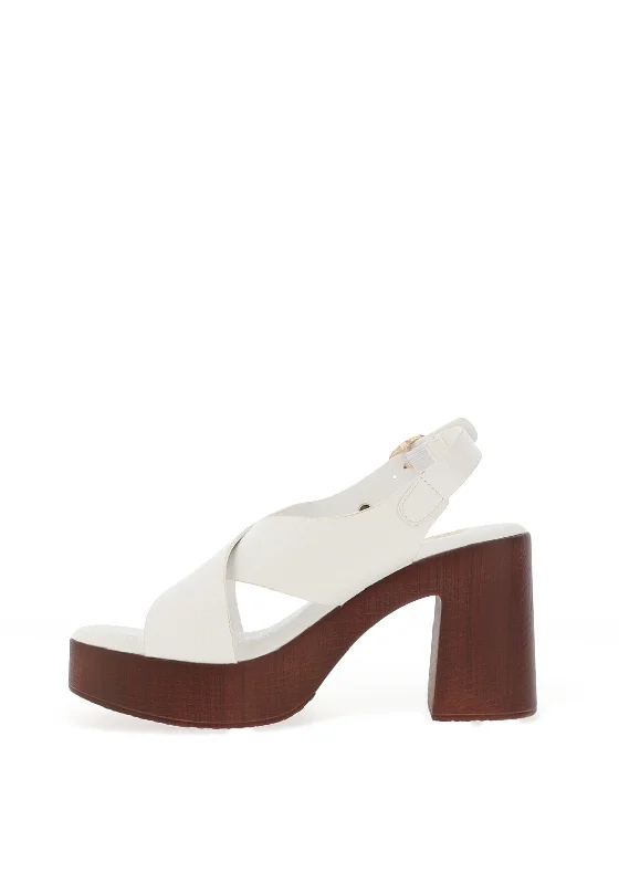 Rant & Rave Lira Heeled Sandals, White