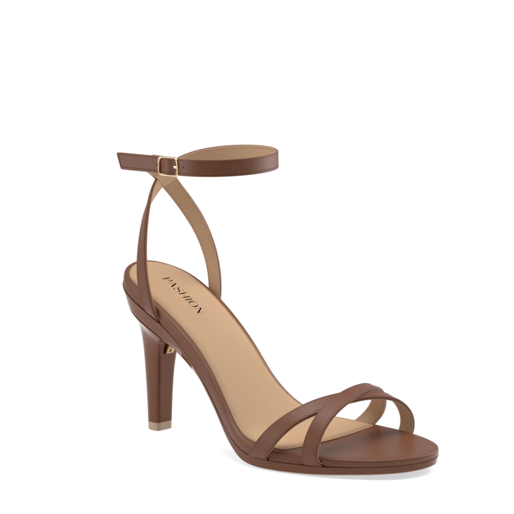 The Brynn - Walnut Leather 4 Stiletto