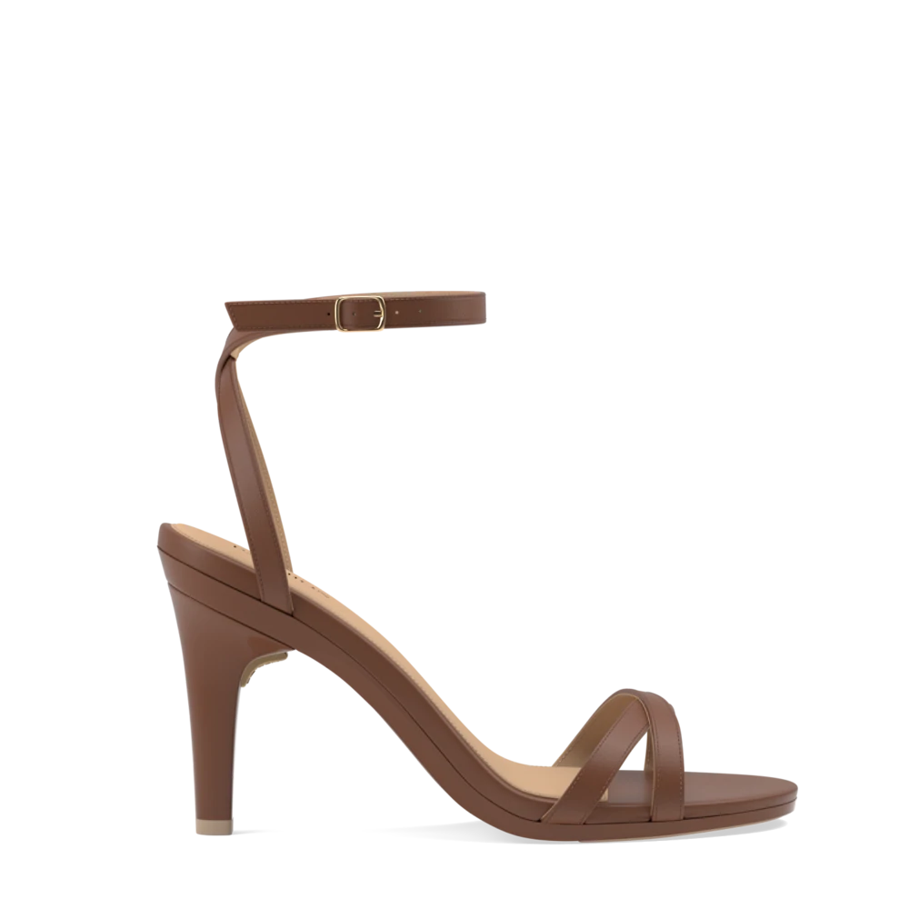 The Brynn - Walnut Leather 4 Stiletto