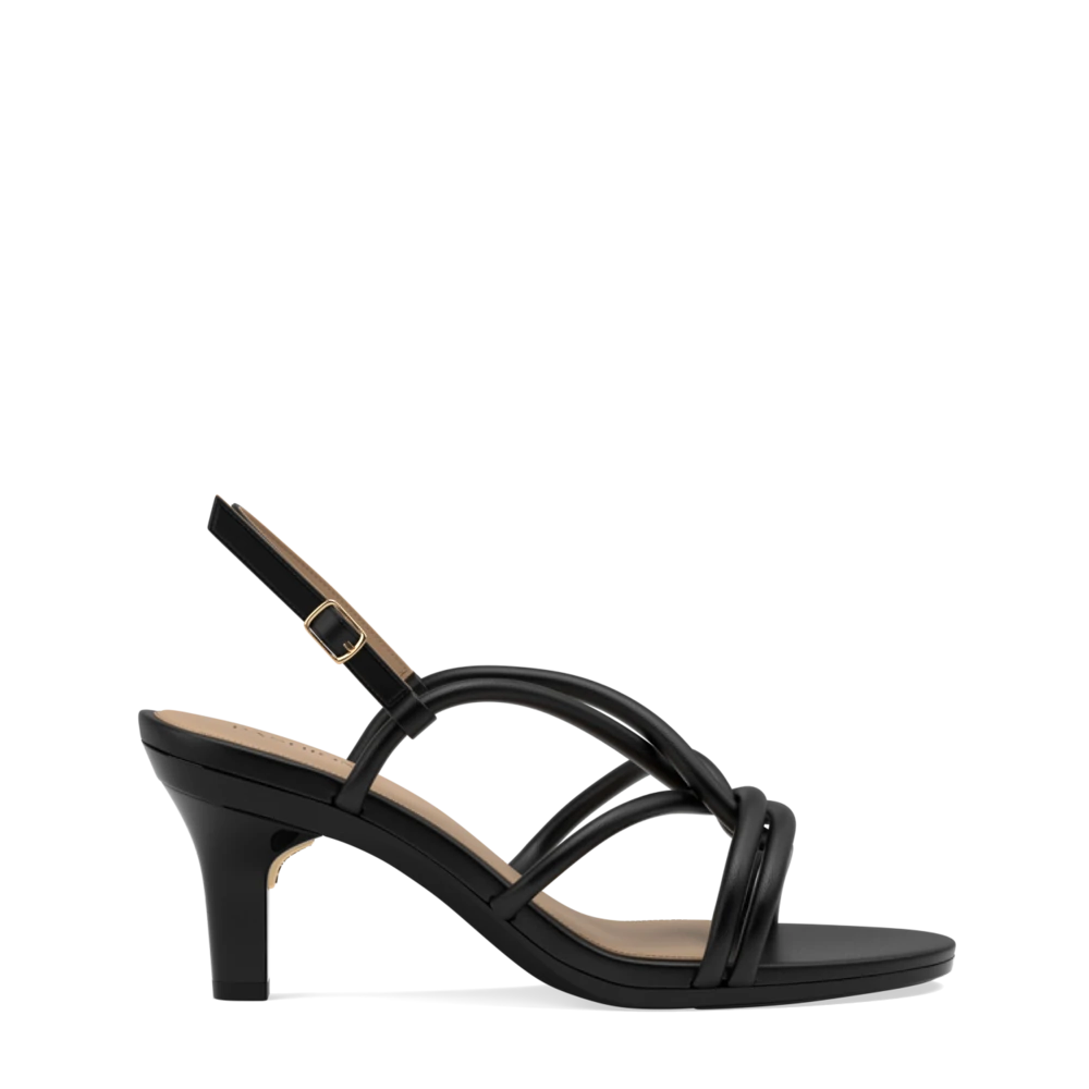 The Capri - Coal Vegan Leather 3 Stiletto