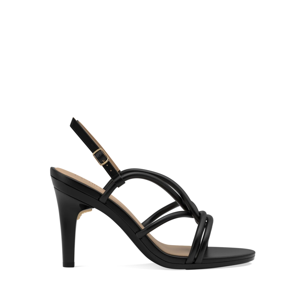 The Capri - Coal Vegan Leather 4 Stiletto