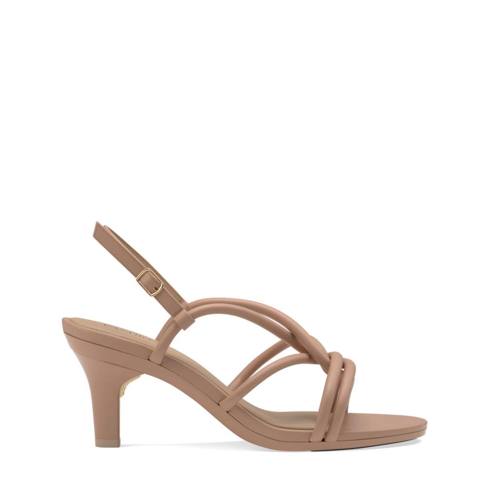 The Capri - Latte Vegan Leather 3 Stiletto