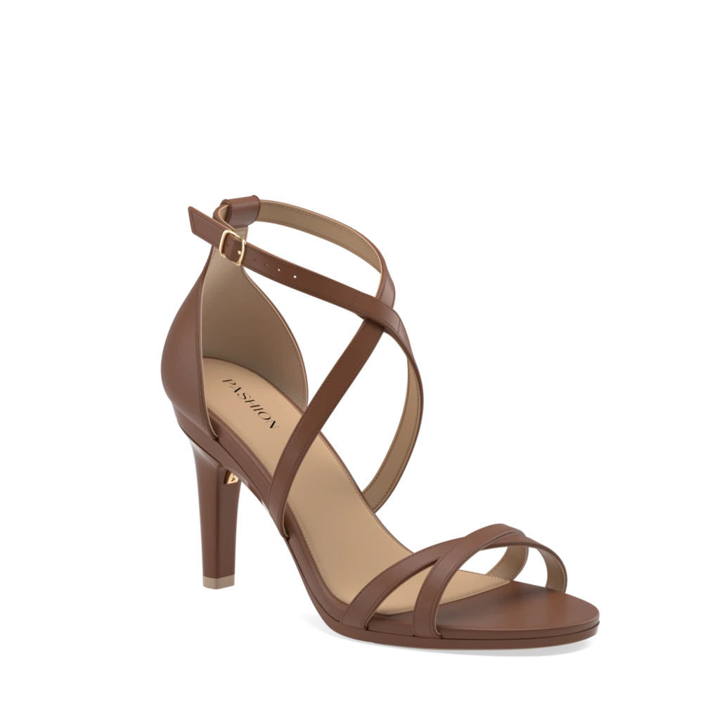 The Sandy - Walnut Leather 4 Stiletto