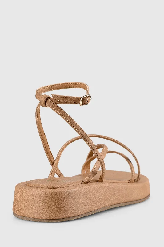 VERALi Bondi Flatform Sandals Caramel Softee