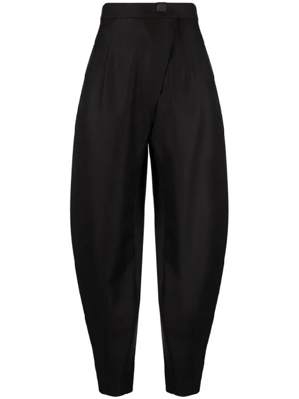 Balloon Wool Slacks Black