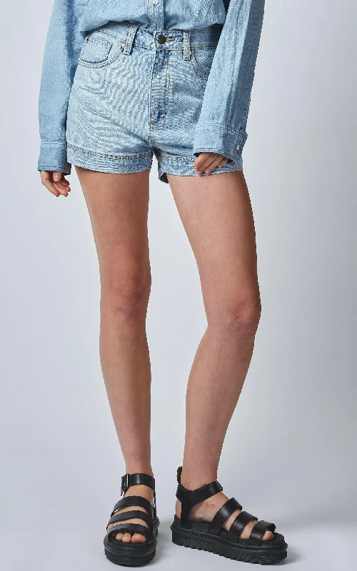 Bell High Waisted Worn Out Shorts