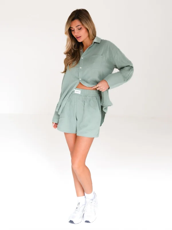 Camilla Shorts - Sage Green