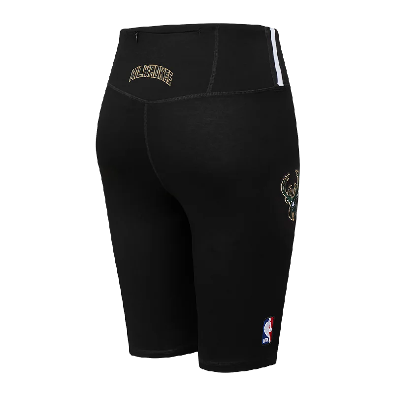 NBA MILWAUKEE BUCKS CLASSIC WOMEN'S BIKE SHORT (BLACK)