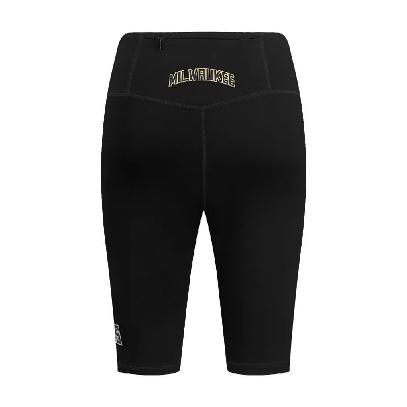 NBA MILWAUKEE BUCKS CLASSIC WOMEN'S BIKE SHORT (BLACK)