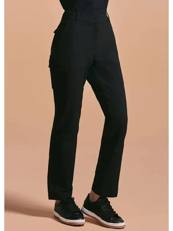 Women s Nylon Span One Pocket Cargo Pants Black