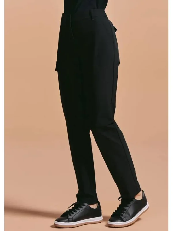 Women s Nylon Span One Pocket Cargo Pants Black