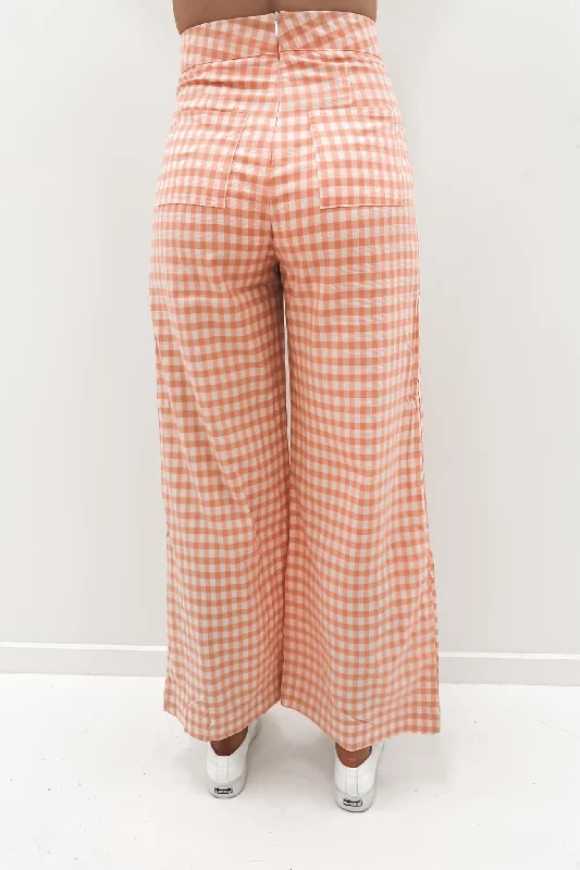 Dorothy Pant Peach Check