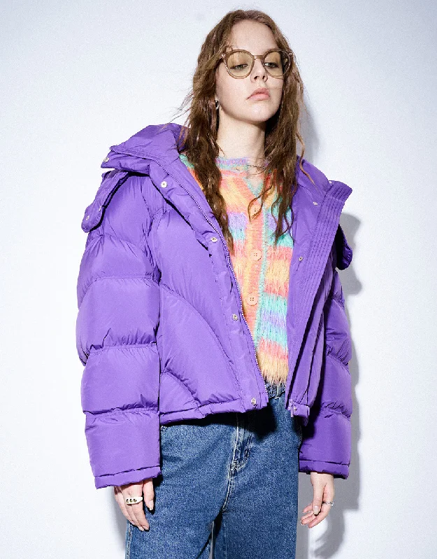 Drop Shoulder Sleeve Puffer Jacket