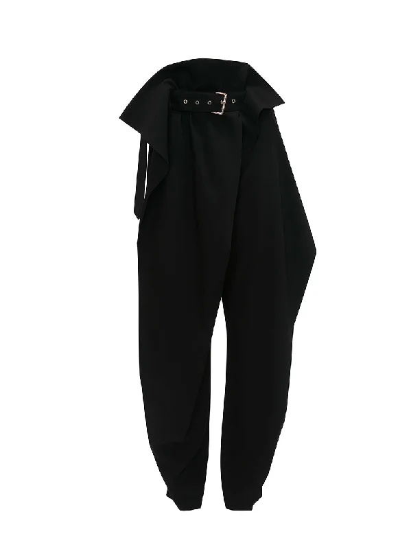 Fold Over Trousers (Black)