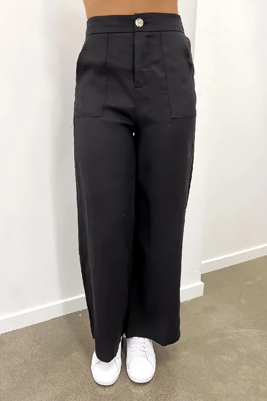 Jude Linen Pant Black