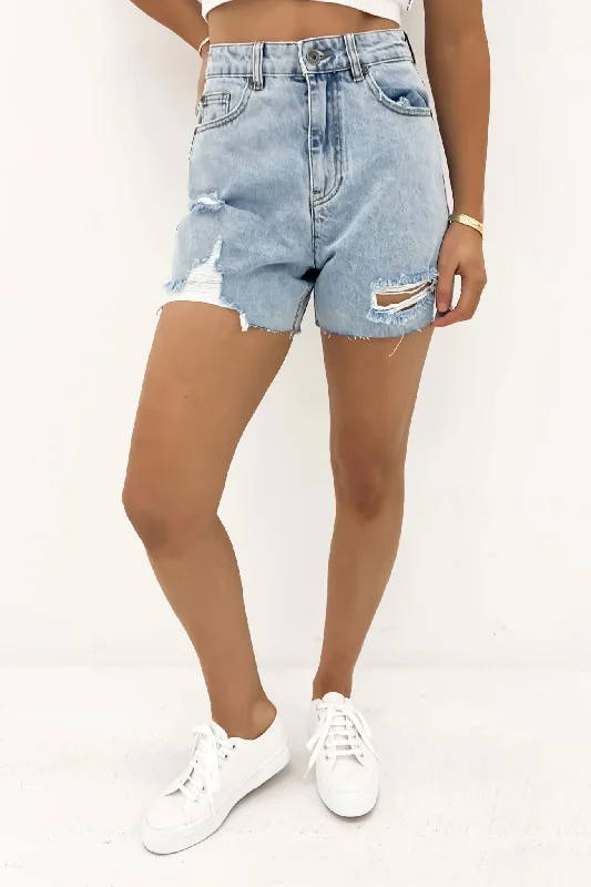 Kyia Short Destroyed Light Blue