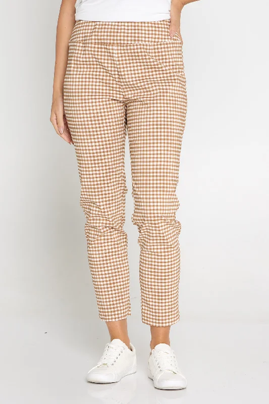 Moira Pants - Brown Gingham