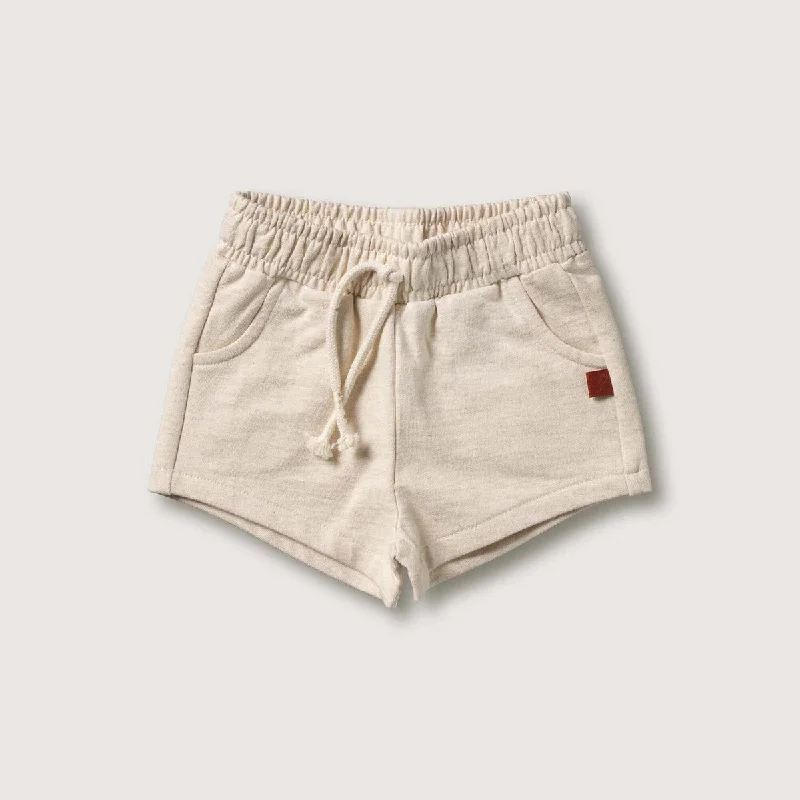 Organic Shorts -  Oatmeal Melange