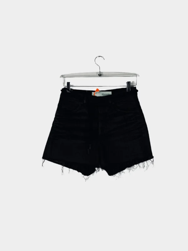 Denim Pin-striped Shorts