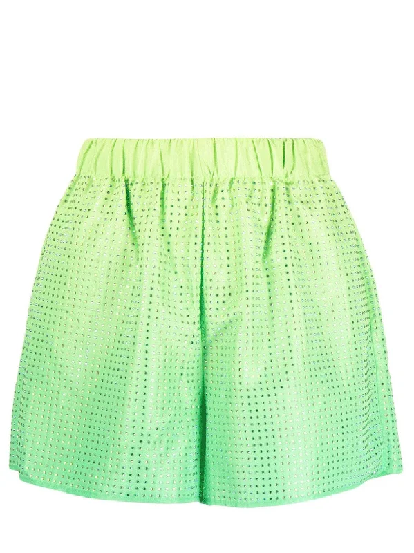 Green Hotfix Taffeta Short