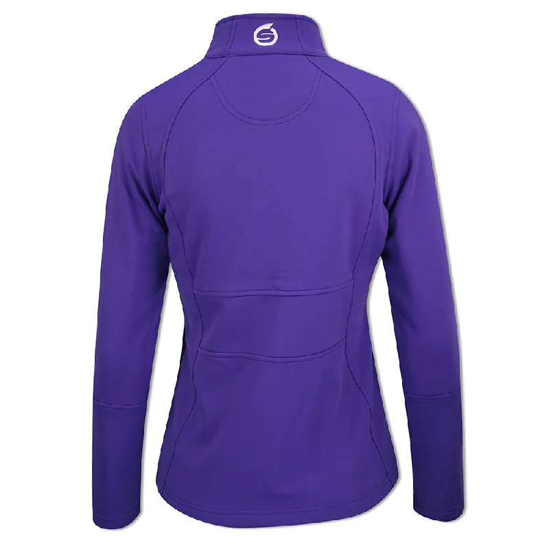 Sunderland Ladies Thermal Fleece Showerproof Jacket in Purple