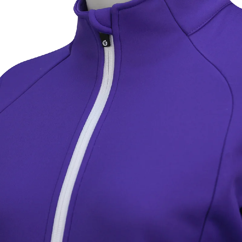 Sunderland Ladies Thermal Fleece Showerproof Jacket in Purple