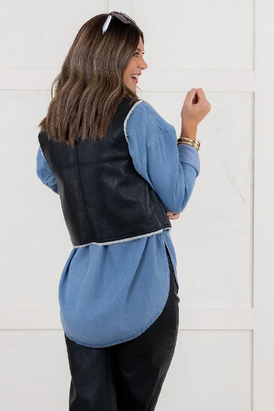 Travelers Leather Vest | Free People