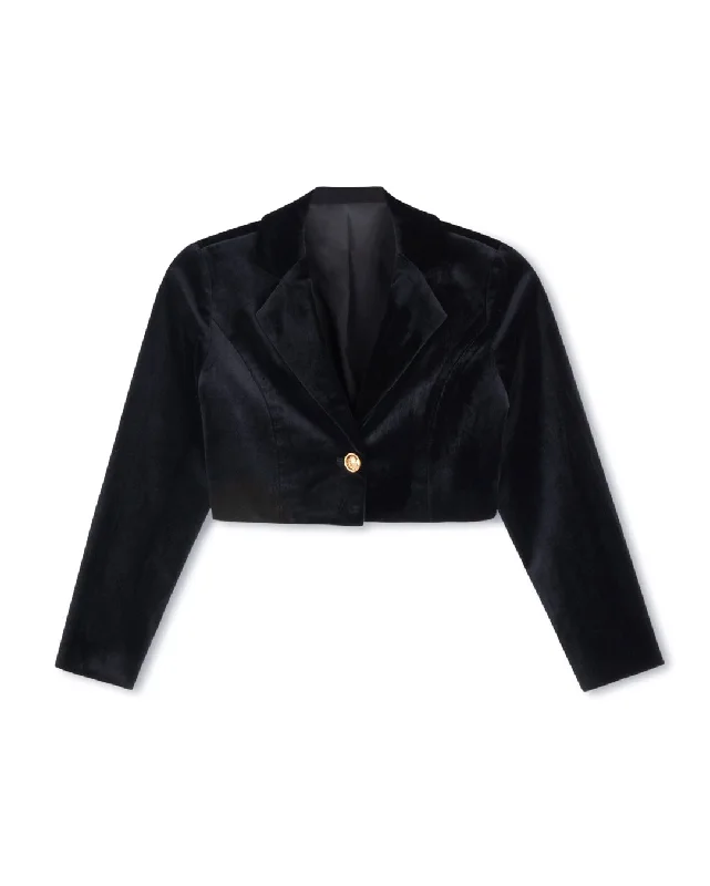 Core - Velour Cropped Blazer