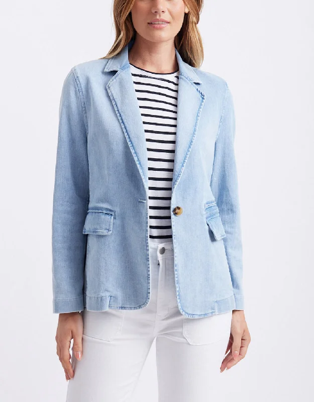 Denim Blazer - Ice Blue