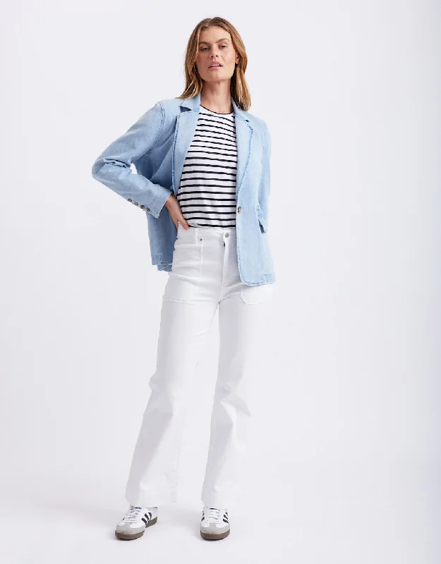 Denim Blazer - Ice Blue