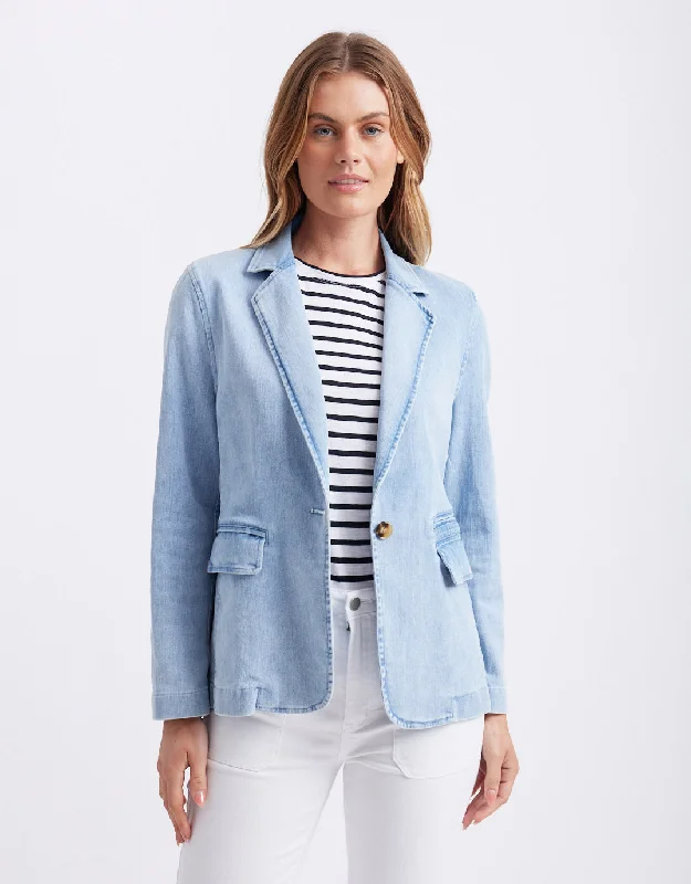 Denim Blazer - Ice Blue