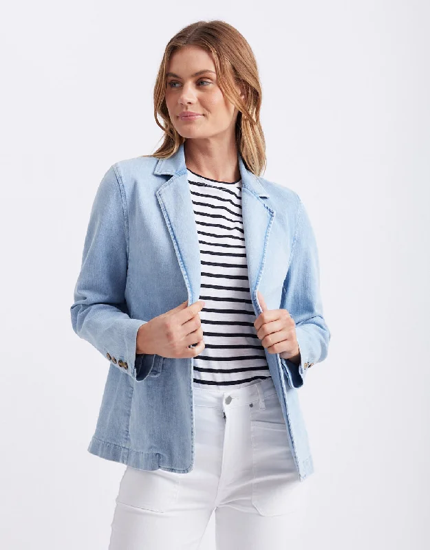 Denim Blazer - Ice Blue