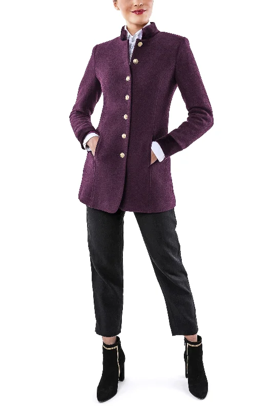 Long blazer from grape coloured authentic Austrian broadcloth