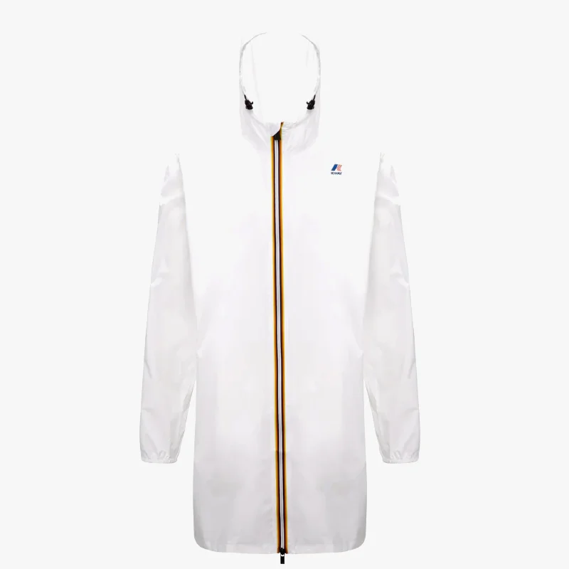 Eiffel Packable Unisex Long Rain Jacket (White)