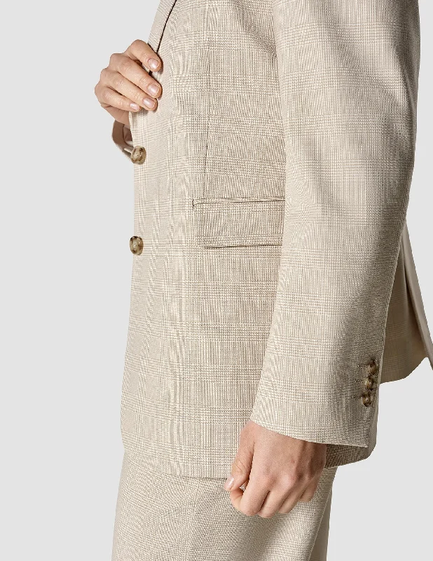 Essential Blazer Toffee Check