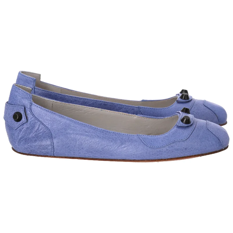 Balenciaga Arena Ballet Flats in Blue Leather