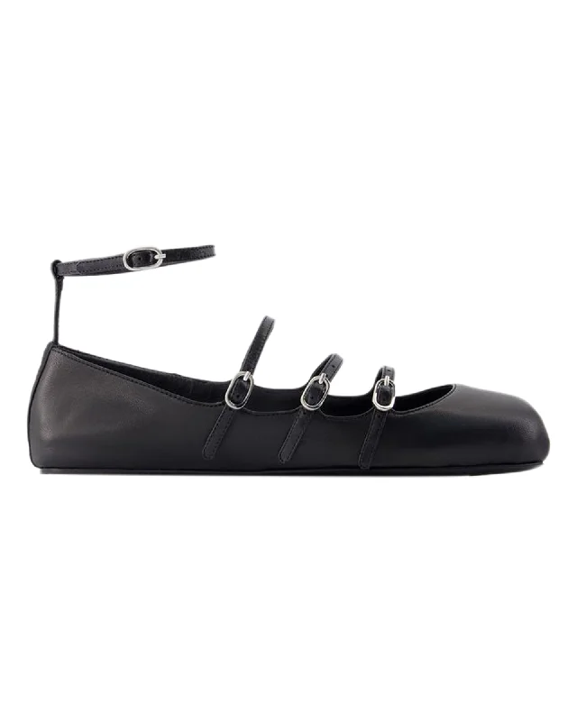 Cage Ballerinas - Alexander McQueen - Leather - Black