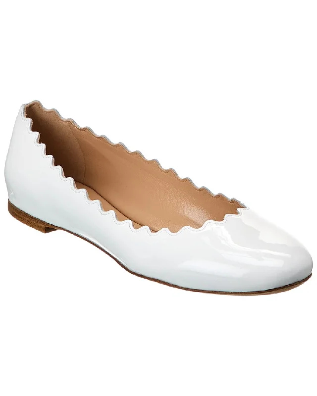 Chloé Lauren Scalloped Patent Ballet Flat