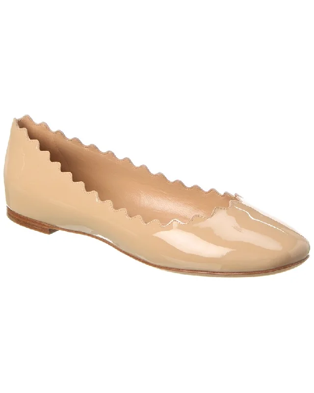 Chloé Lauren Scalloped Patent Ballet Flat