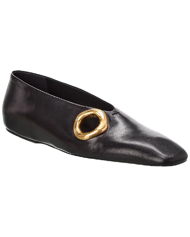 Jil Sander Leather Ballerina Flat